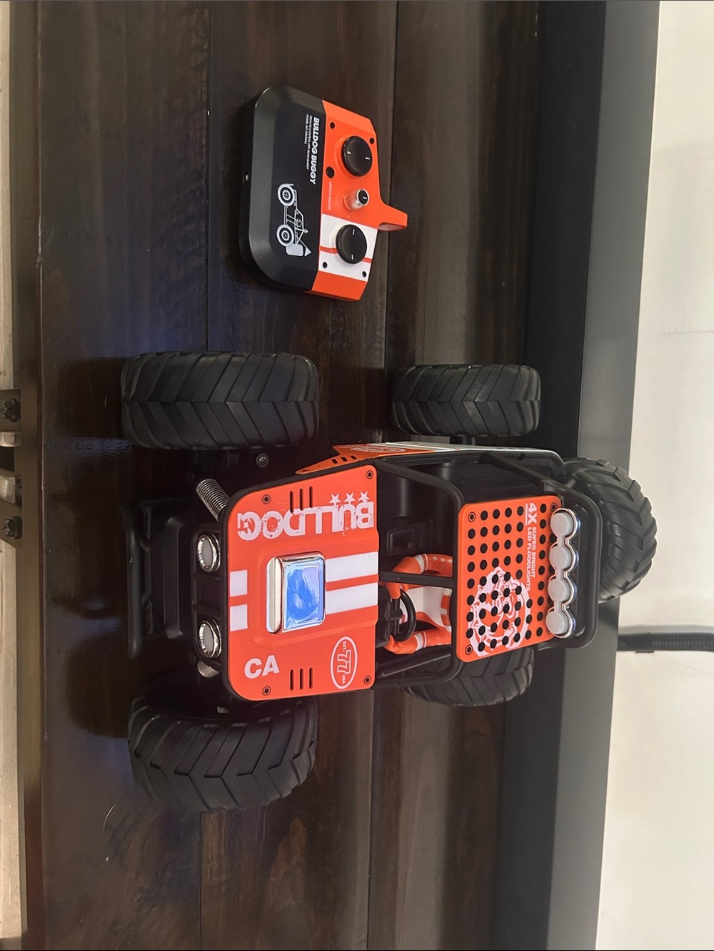 Orange and White Remote Control Monster Truck